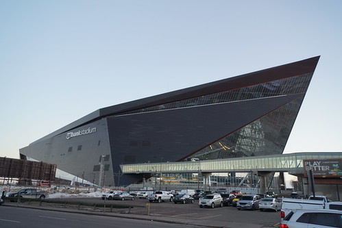 Exterior Photo of the Vikings' U.S. Bank Stadium in Minneapolis, MN
