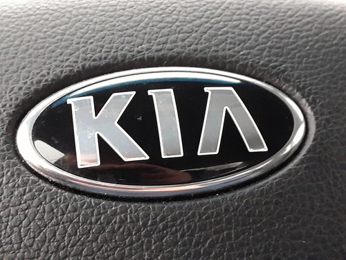 Closeup of Kia Logo