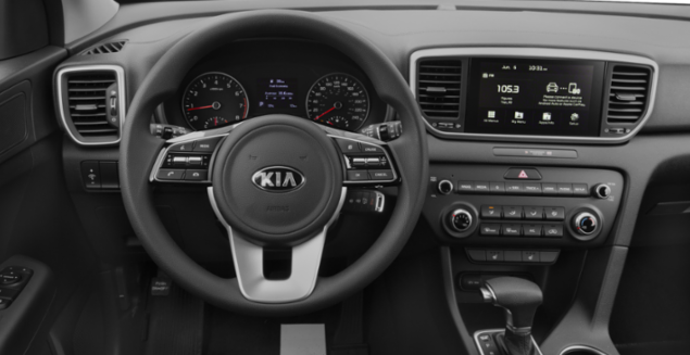 Interior Dashboard of 2020 Kia Sportage SUV