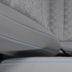 2020 KIA Niro Light Gray Cloth and Leather with Electric Blue Accents